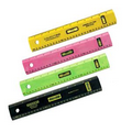 Plastic Ruler and Level Combination w/ Magnet (12")